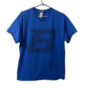 MV Sport Shirt Men‎ Large Blue Lightweight Casual Graphic Short Sleeve Crew Neck